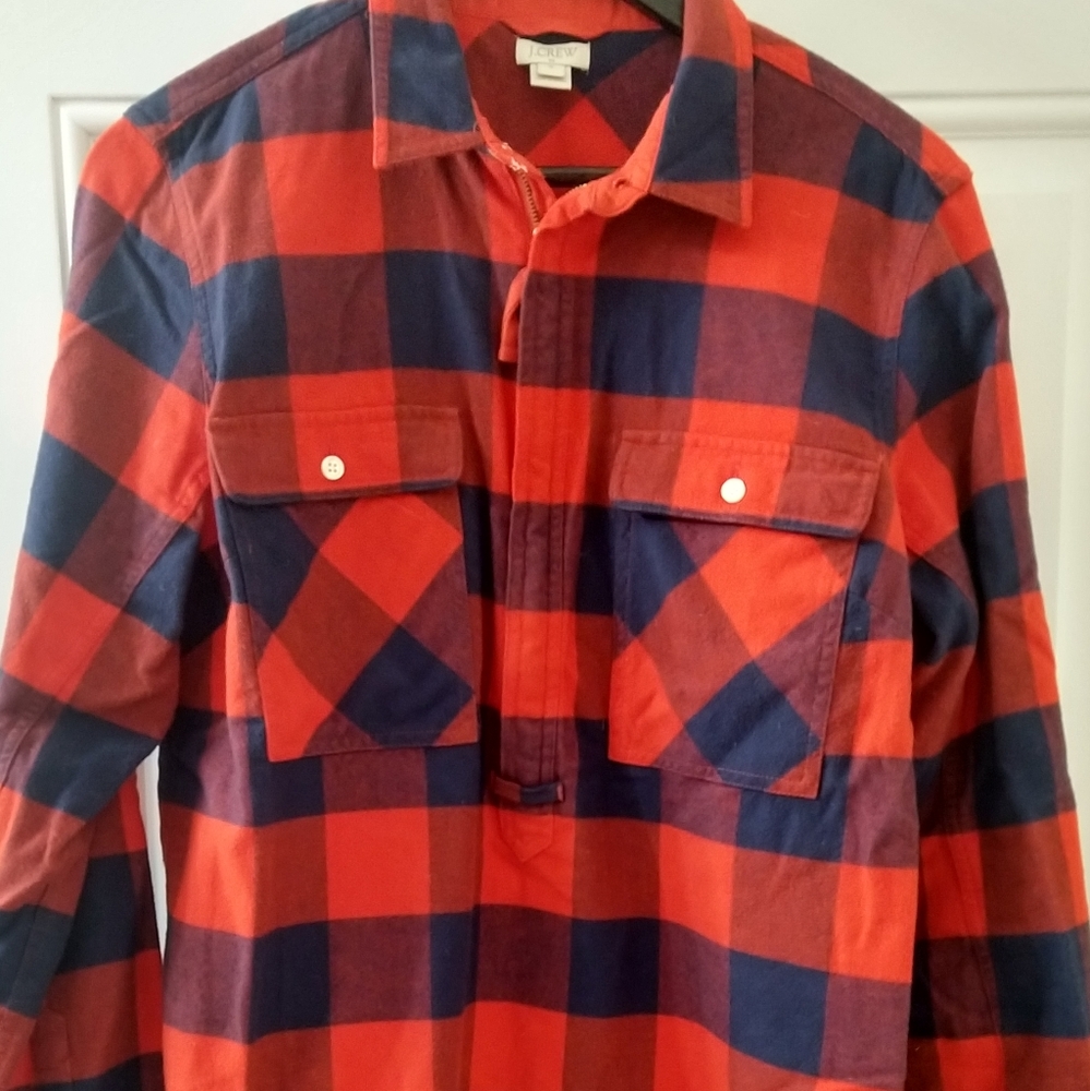 J Crew Herringbone Shirt Jacket in Baffalo Check